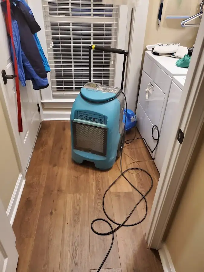 Commercial dehumidifier deployed for Flood Damage Cleanup in McKenzie