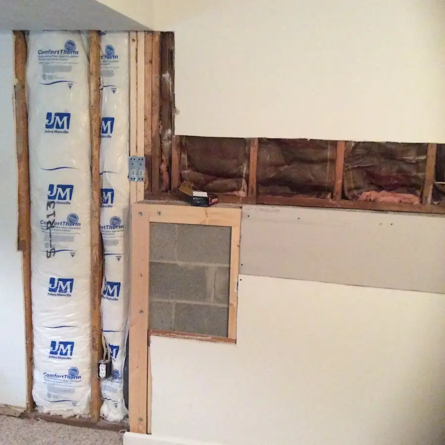 Wall insulation replacement during Contents Cleaning & Restoration in McKenzie